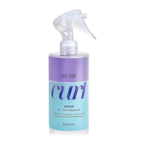 Curl Wow Shook Mix + Fix Bundling Spray - With Naked Technology ; Shake-to-activate spray combines powerful hydrators + crunch-free polymers for perfectly defined, glossy, frizz-free curls