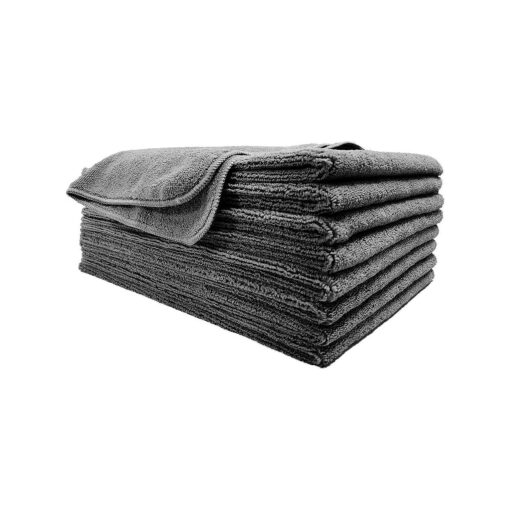 POLYTE Professional Quick Dry Lint Free Microfiber Hair Drying Salon Towel, 16 x 29 in, 8 Pack ( Dark Gray )