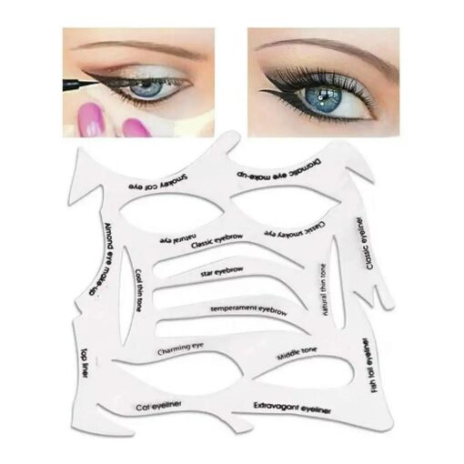 Quick Make-Up Stencils, eyeliner, eyebrows, eye shadow, A makeup tool with a variety of shapes .