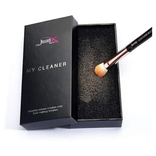 Jessup Makeup Brush Cleaner, Dry Makeup Brush Cleaner Sponge Quick Removal Color