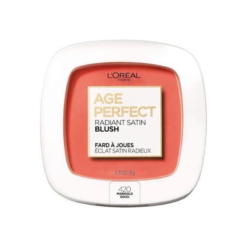 L'Oreal Paris Age Perfect Radiant Satin Blush with Camellia Oil, Marigold