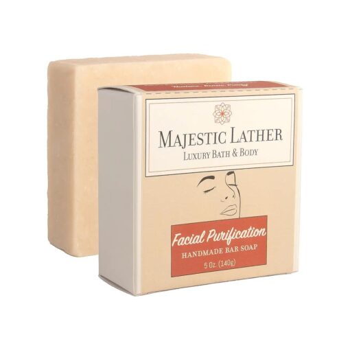 Facial Purification Luxury Bar Soap, Gently Nourish & Moisturize, Renew With Milk & Collagen, Great for Dry/Sensitive, Oily & Combination Skin, Handmade in the USA .