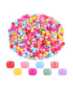 300Pcs Mini Claw Clips Hair, Rainbow Small Hair Clip Colorful Bead Hair Pins Tiny Plastic Clips Hair Accessories for Women Girls Kids ( Random Color )