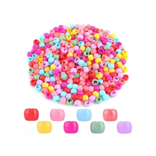 300Pcs Mini Claw Clips Hair, Rainbow Small Hair Clip Colorful Bead Hair Pins Tiny Plastic Clips Hair Accessories for Women Girls Kids ( Random Color )