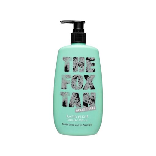 The Fox Tan Rapid Tanning Elixir, Natural Tanning Accelerator Lotion For Darker & Faster Tans, Creates Flawless Tan Skin, Vegan & Cruelty-Free, 300mL