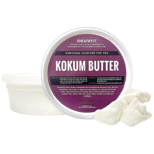 Raw Natural Kokum Butter, Natural Body Butter, Colorless Quick Absorbing Moisturizing For Face & Body ( 8 OZ )