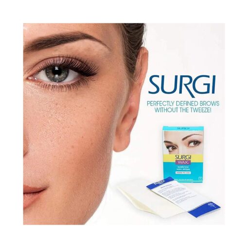 Surgi Wax Eyebrow Ready To Use Wax Strips 28 Strips, 2 Pack