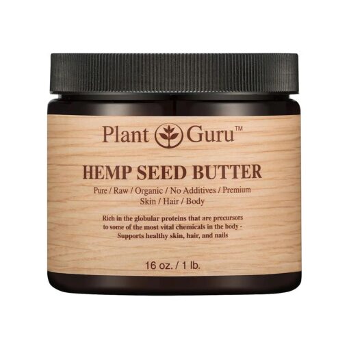 Hemp Seed Butter 16 oz, 100 % Pure Raw Fresh Natural Cold Pressed, Skin Body and Hair Moisturizer, DIY Creams, Balms, Lotions, Soaps .