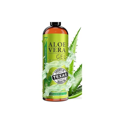 Aloe Vera Gel - 99 % Organic, Big 12 oz - NO XANTHAN, so it Absorbs Rapidly with No Sticky Residue - made from REAL JUICE, NOT POWDER