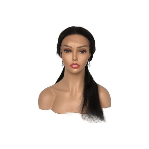 Realistic Female Mannequin Head with Shoulder Manikin PVC Head Bust Wig Head Stand with Makeup for Wigs Display Making, Styling, Sunglasses, Necklace Earrings ( Light Brown Color )