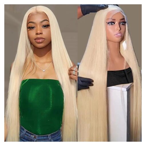 Sweetie 30 Inch 613 Lace Front Wig Human Hair 12A Blonde Wig Human Hair 613 13x6 Lace Front Wig Human Hair for Women 180 % Density 613 Straight HD Lace Frontal Wig Glueless Wigs Human Hair Pre Plucked