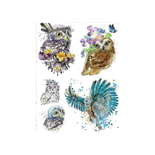 Supperb ( r ) Temporary Tattoos - Watercolor Owls