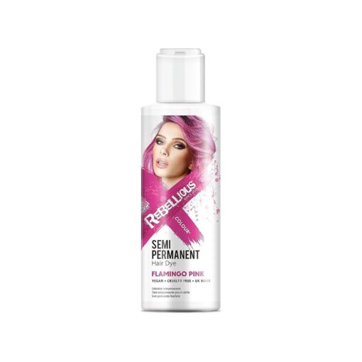 Rebellious Colours Vegan Semi Permanent Hair Dye Colour 70ml ( Flamingo Pink )