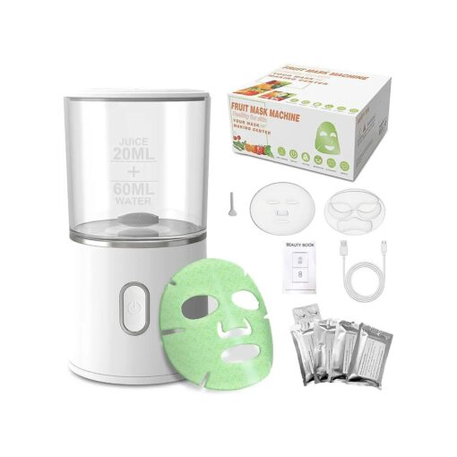 Face Mask Maker Machine, Professional Facial Mask Machine, DIY Natural Fruit Vegetable Mask with 32Pcs Collagen, Automatic Face Mask Machine for Skin Care, SPA Facial Skin Care ( Rechargeable )