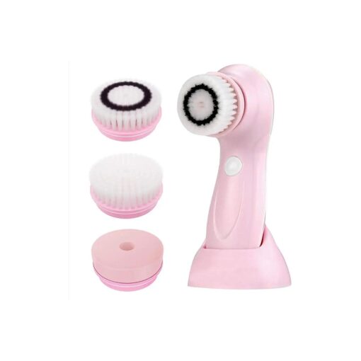 Facial Cleansing Brush, Rechargeable Waterproof Face Cleanser Spin Face Brush for Deep Cleansing with 3 Brush Heads and 2 Power Modes