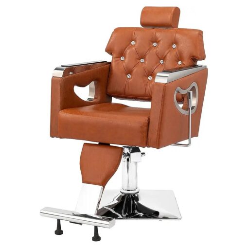 Hydraulic Barber Chair All Purpose, Reclining Salon Chair for Hair Stylist Shampoo Hairdressing Makeup Braiding Beauty Spa Equipment, Adjustable Headrest 360 Degree Swivel