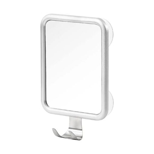 Shower Mirror Fogless for Shaving, Rectangle with 4 Suction Cups Fogless Shower Mirror with Razor Holder Drop-Proof & Rust-Resistant