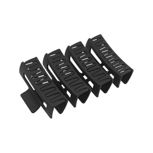 4pcs Rectangle Hair Clips for Women Girls, 3.5" Non Slip Hair Claw Clips for Thin Hair and Thick Hair, Hair Clip Square Hair Jaw Clips, Hair Clamps Strong Hold Clips for Hair ( Black )