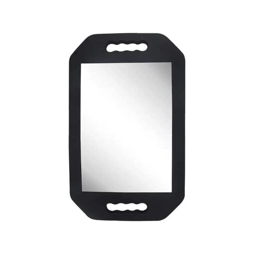 Handle Mirror - Large Hand Mirror with Double Handle - Rectangular Hand Held Mirror with Handle - Lightweight Hair Salon Equipment Hairstylist and Barber Accessories ( 1Pcs Rectangle )