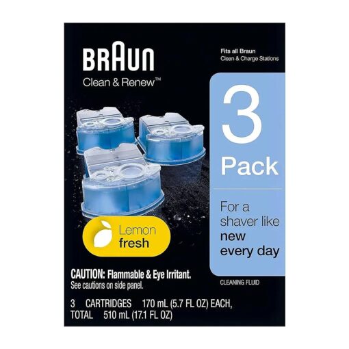 Braun Clean Renew Refill Cartridges CCR, Blue, 3 Count