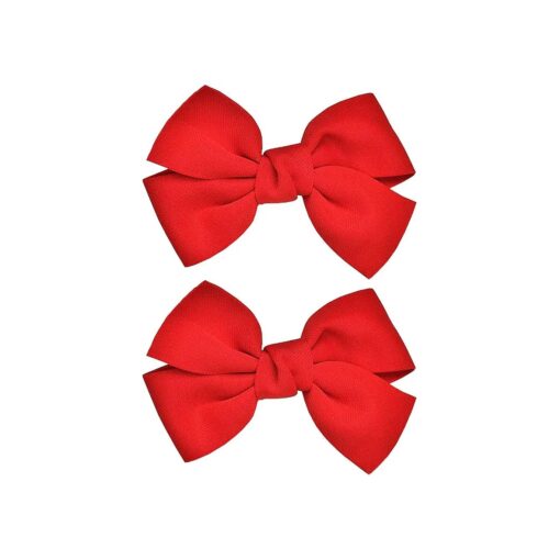 Bow Hair Clips Bowknot Barrette Headband Hairband Christmas Women Girls Kids Headdress Headwear Headpiece Party Decoration Cosplay Costume Hair Bands Cute Handmade Hair Accessories 2 Pack Red