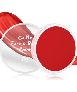 Go Ho Red Face Paint Washable for Halloween Makeup, Creamy to Gel Water Based Red Devil Makeup Body Paint Full Coverage for Adults Children Cosplay SFX Costumes Festivals Makeup,25g