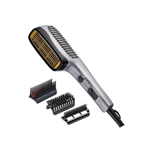 RED by KISS 1875 Ceramic Ionic Hair Styler with Detangler Pik, Professional Quick Blow Dry Comb, 4 Heat/Speed Settings, Cool Shot Button, Ideal for Curling & Straightening