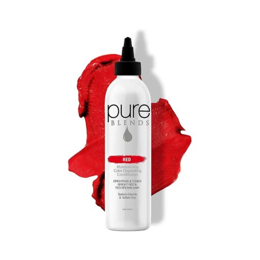 Red Moisturizing Color Depositing Conditioner Brighten & Tone Color Faded Hair Semi Permanent Hair Dye Prevents Color Fade Extend Color Service on Color Treated Hair 8.5 Oz .