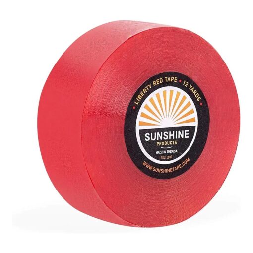 Daily Wear Hair System Tape Roll - Liberty Red Liner Wig Tape - Doublesided Ultra Hold Hair Tape for Wigs, Toupee, Hair Systems - 1-14 Day Hold - 1" x 12yds