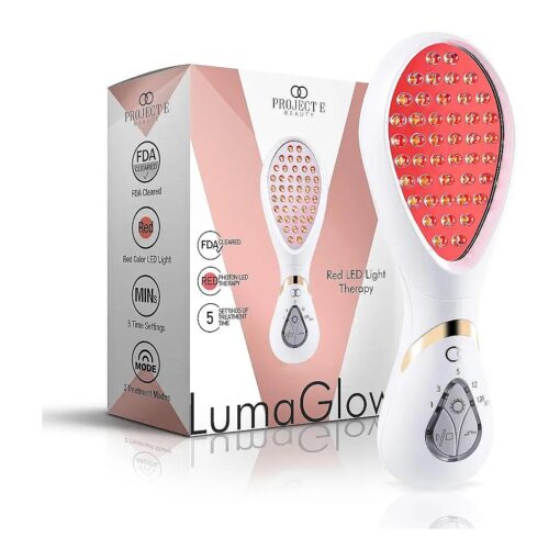 LumaGlow Red LED Light Therapy by Project E Beauty | Skin Rejuvenation and Anti-Aging | Diminish Fine Lines & Wrinkles