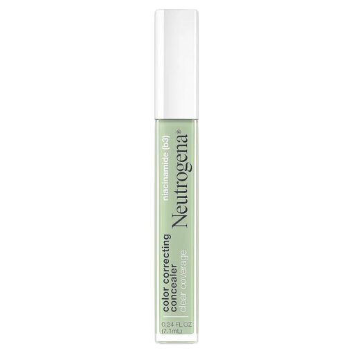 Neutrogena Clear Coverage Color Correcting Lightweight Face Concealer Makeup with Niacinamide & Green Pigment to Help Reduce Redness, 0.24 Fl Oz