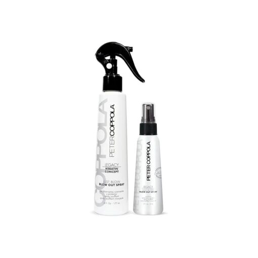 Just Blow - Blow Dry Spray - 6 Oz And 2 Oz Travel Size - Heat Protectant Spray For Hair - Reduces Blow Dry Time, Smoothes And Straightens All Hair Types - Conditions And Adds Shine