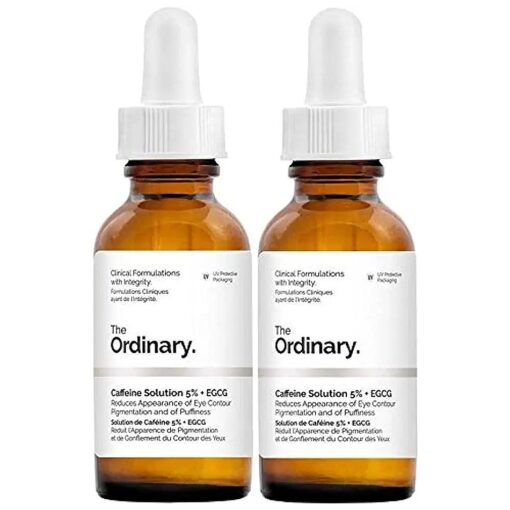 2 Pack of The Ordinary Caffeine Solution 5 % + EGCG ( 30ml ) : Reduces Appearance of Eye Contour Pigmentation and Puffiness