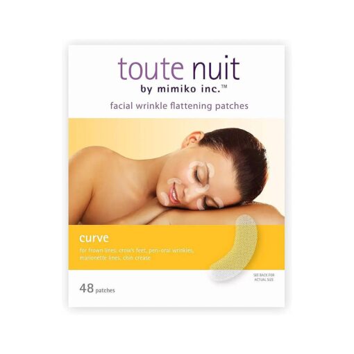 Toute Nuit Wrinkle Patches, Face Tape, Curve - Reducing Fine Lines Around Eyes and Mouth - 48 Patches