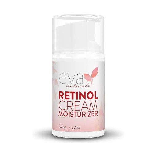 Eva Naturals Anti-Aging Retinol Cream - Day & Night Moisturizer with Hyaluronic Acid & Vitamin E, Reduces Fine Lines & Dark Spots ( 2 oz )