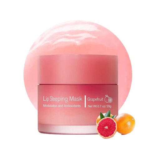 Sleeping lip mask, Nourish & Hydrate Lip Mask With Vitamin C, Antioxidants, Lip Balm, Lip Skin Care, Improve Lip Color, Reduce Lip Lines ( Grapefruit )