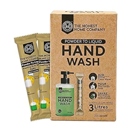 Powder-To-Liquid Hand Wash | 3Ltr Handwash Refill | 1 Sachet = 200ML Handwash Liquid | Add Water And Mix | Reduce Plastic | 15 Sachets ( 15x200ml ) ,