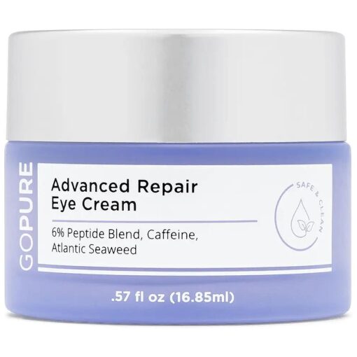 goPure Advanced Repair Eye Cream - Under Eye Cream for Puffiness, Bags, and Dark Circles, Visibly Improve the Look of Fine Lines, Wrinkles, and Crows Feet - 0.57 fl oz