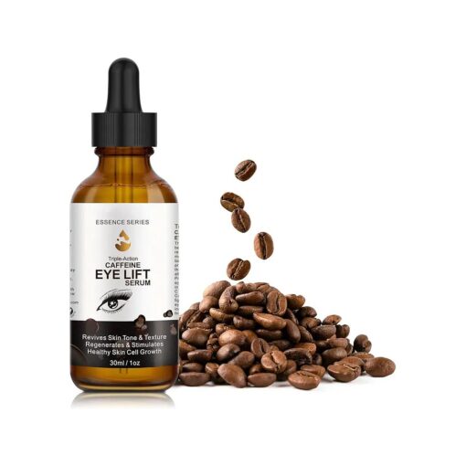 Caffeine Eye Serum - with EGCG, Vitamin C, Hyaluronic Acid, Collagen, Caffeine Eye Lift Serum - Reduces Puffiness, Dark Circles, Under Eye Bags, Wrinkles and Fine Lines Around The Eyes ( 30ml )