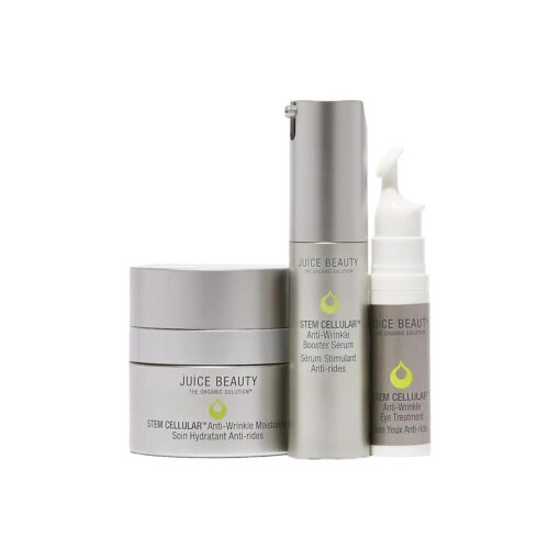 Juice Beauty STEM CELLULAR Anti-Wrinkle Solutions Kit - Reduce Fine Lines and Wrinkles - Natural, Vegan, Cruelty-Free - 3 pc