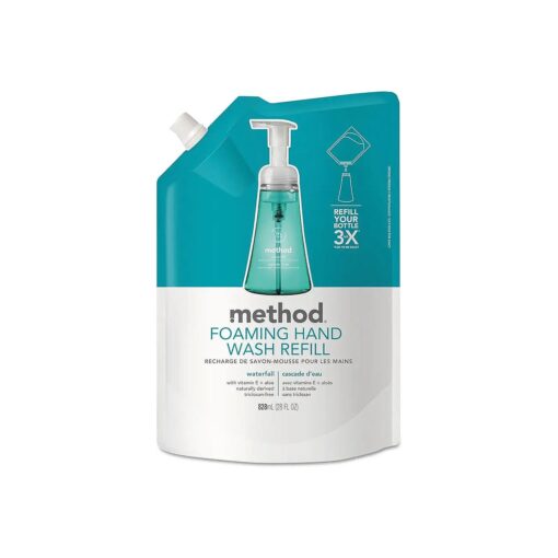 Method Foaming Hand Soap, Refill, Waterfall, Biodegradable Formula, 28 oz, ( Pack of 1 )