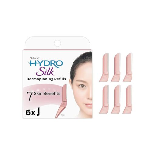 Schick Hydro Silk Dermaplaning Wand Refill Blades -- Refills, 6 Professional Style