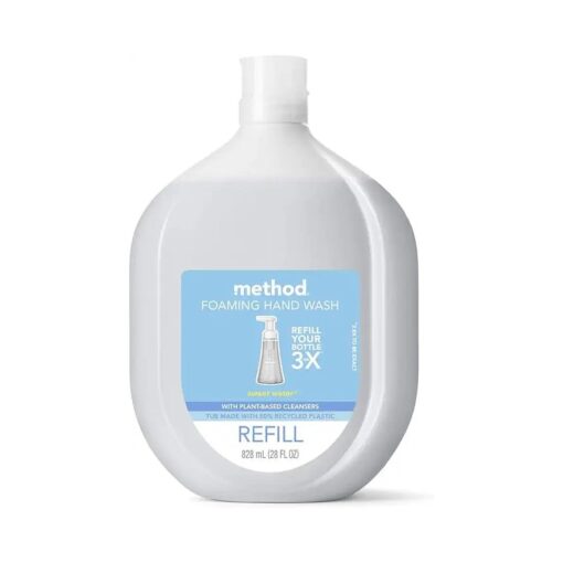 Method Foaming Hand Soap, Refill, Sweet Water, Recyclable Bottle, Biodegradable Formula, 28 oz, ( Pack of 1 )