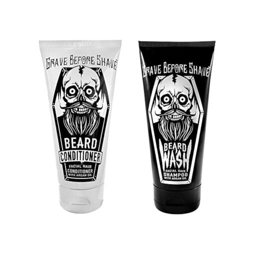 Grave Before Shave ( tm ) Beard Wash & Beard Conditioner Pack