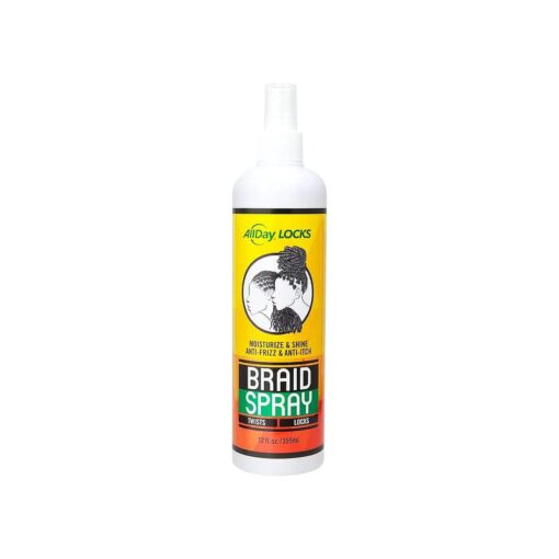 Braid Spray | Alleviates Itchy & Dry Scalp | Easy to Use, Moisturizes, High Shine for Dull Hair | Cleanses & Revives Braids, Locks, Twists, Cornrows | 12 oz