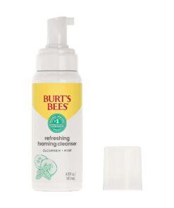 Burt 's Bees Refreshing Foaming Face Cleanser and Natural Face Wash with Cucumber and Mint, 4.8 Fluid