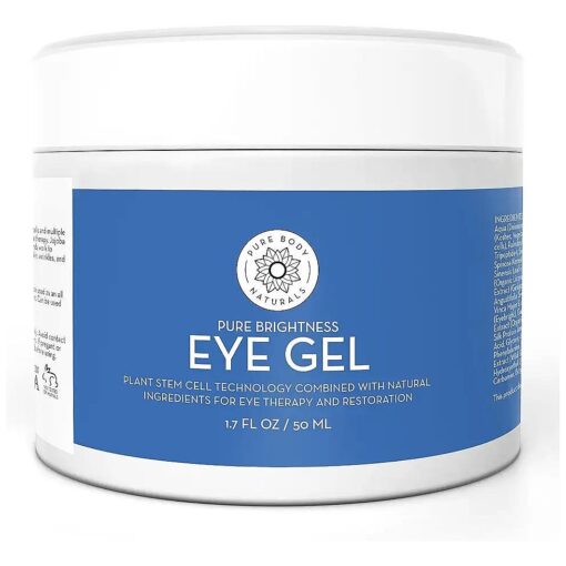 Pure Body Naturals Age-Defying Eye Gel for Wrinkles and Circles, Eye Cream for Under Eye Bag Treatment, 1.7 Fl, Ounce