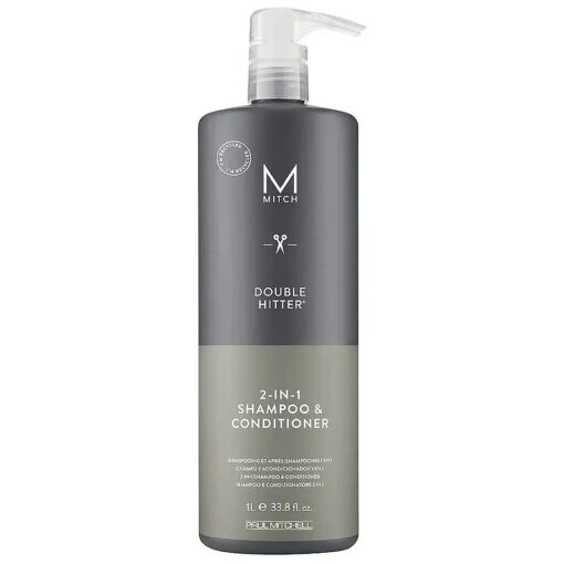 MITCH by Paul Mitchell Double Hitter 2-in-1 Shampoo & Conditioner for Men, For All Hair Types