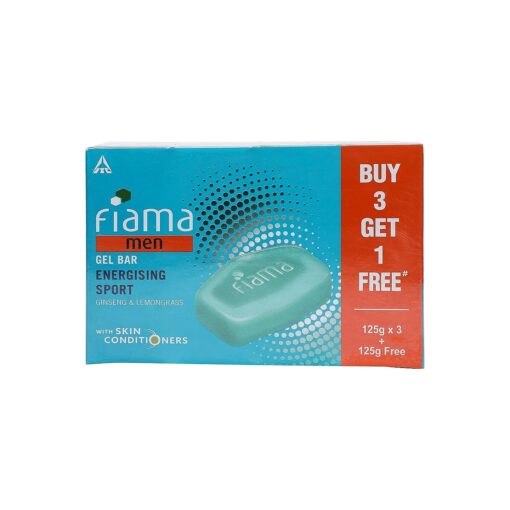 Fiama Di Wills Men Energizing Sport Gel Bar, 125g ( Buy 3 Get 1 Free )