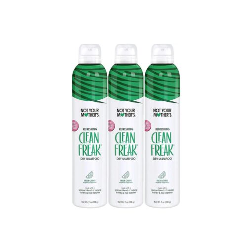 Not Your Mother 's Clean Freak Refreshing Dry Shampoo ( 3-Pack ) - 7 oz - Waterless Shampoo Instantly Refreshes Hair Between Washes - Fresh Citrus Scent